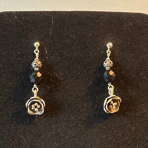 Handmade Earrings - Silver Flower Charms